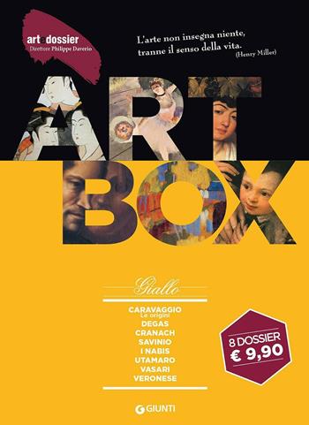 Dossier d'art. Box giallo: Caravaggio. Le origini-Degas. Tra antico e moderno-Cranach-Savinio-I Nabis-Utamaro-Vasari-Veronese. La pittura profana. Ediz. illustrata  - Libro Giunti Editore 2016, Dossier d'art | libraccio.xyz