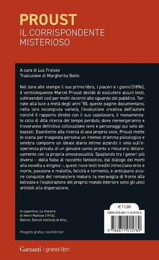 Il corrispondente misterioso - Marcel Proust - Libro Garzanti 2025, I grandi libri | libraccio.xyz