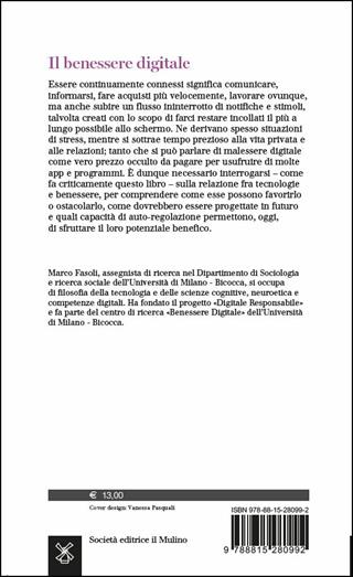 Il benessere digitale - Marco Fasoli - Libro Il Mulino 2019, Universale paperbacks Il Mulino | libraccio.xyz