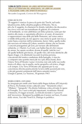 L'ora di tutti - Maria Corti - Libro Bompiani 2001, Tascabili narrativa | libraccio.xyz