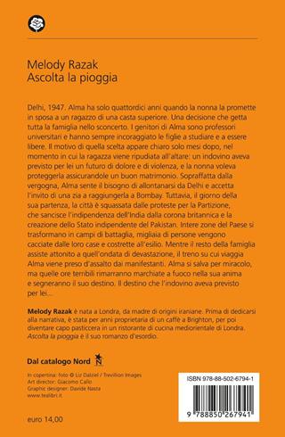 Ascolta la pioggia - Melody Razak - Libro TEA 2024, Narrativa best seller | libraccio.xyz