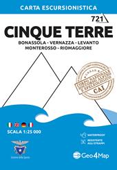 721 Cinque Terre: Bonassola, Vernazza, Levanto, Monterosso, Rio Maggiore. Carta escursionistica 1:25.000